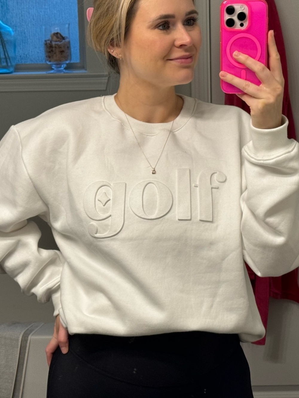 Golf Embroidered White Sweatshirt - Picture 10 of 15